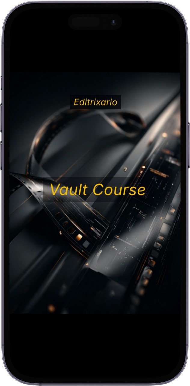 Phone screen displaying a car image with 'Editrixorio' and 'Free Course' text.